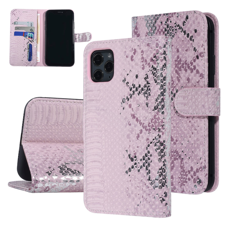 UNIQ Accessory Roze Slangenleer hoesje voor iPhone 11 Pro Max - Book Case-Hoesjes-Ilumina Benelux