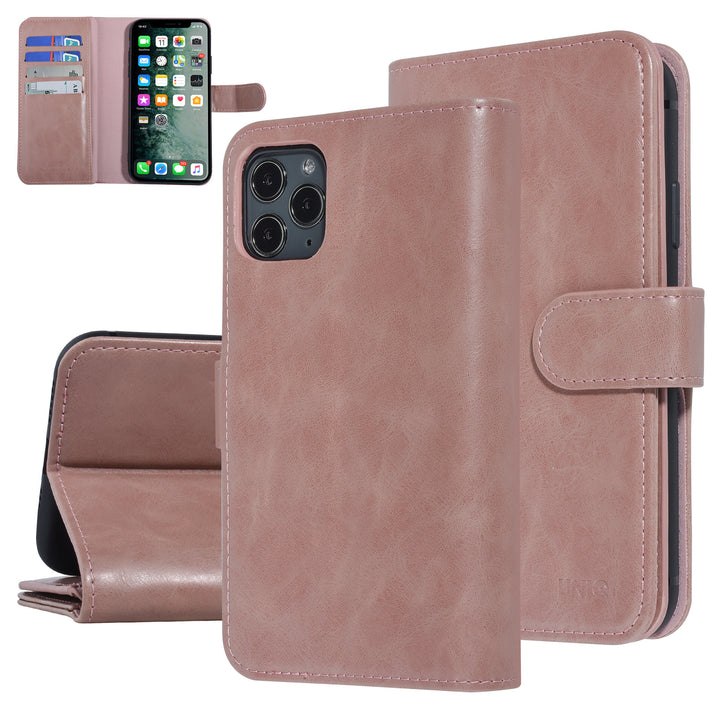 UNIQ Accessory Roze hoesje iPhone 11 Pro Max - Book Case - Zachte huid-Hoesjes-Ilumina Benelux