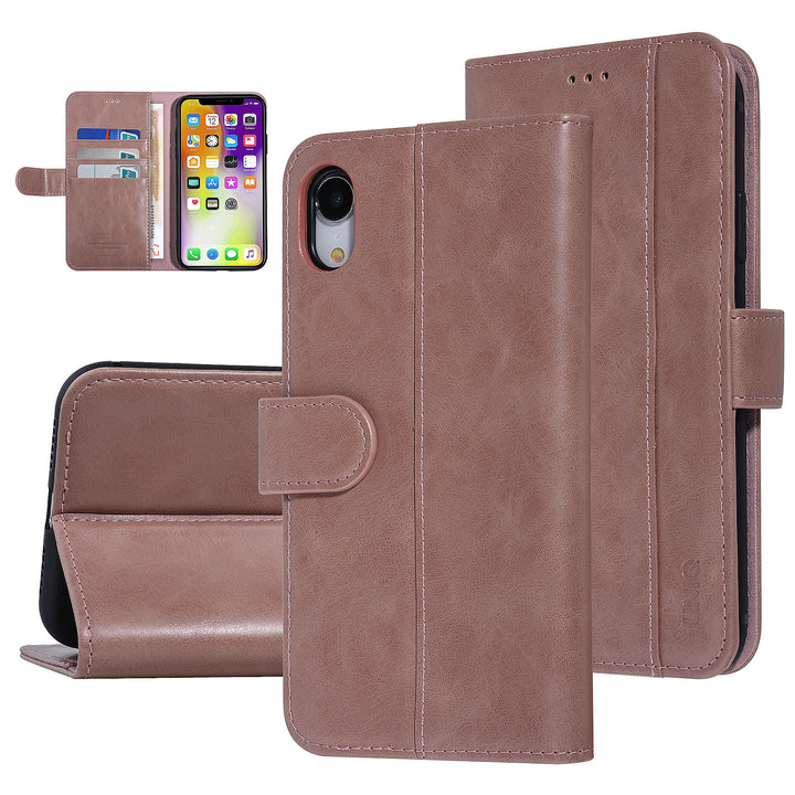 UNIQ Accessory Roze hoesje iPhone XR - Book Case - Zachte huid-Hoesjes-Ilumina Benelux