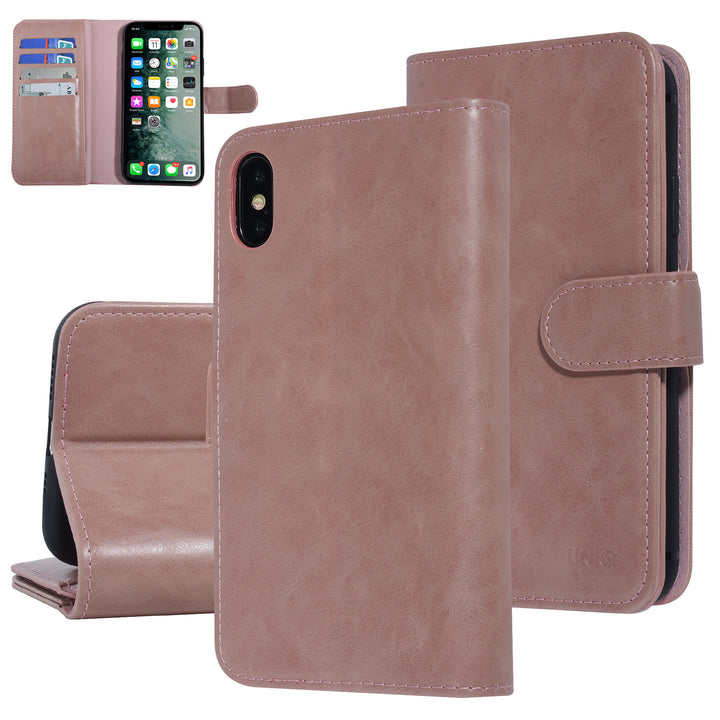 UNIQ Accessory Roze hoesje iPhone Xs Max - Book Case - Zachte huid-Hoesjes-Ilumina Benelux