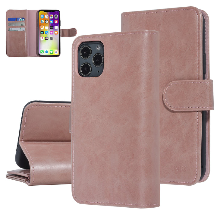 UNIQ Accessory Roze hoesje voor iPhone 11 Pro - Book Case - Pasjeshouder voor 9 pasjes - Magneetsluiting-Hoesjes-Ilumina Benelux