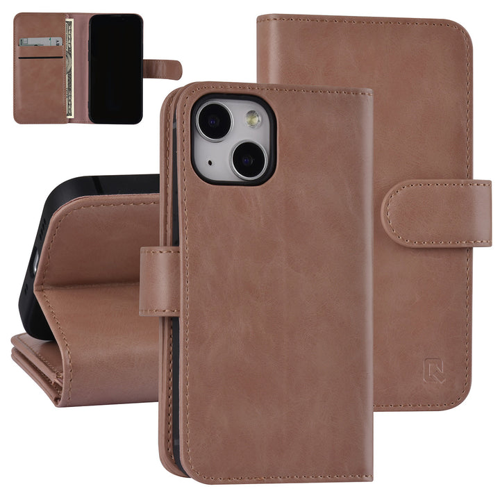 UNIQ Accessory Roze hoesje voor iPhone 13 Mini - Book Case - Pasjeshouder voor 9 pasjes - Magneetsluiting-Hoesjes-Ilumina Benelux
