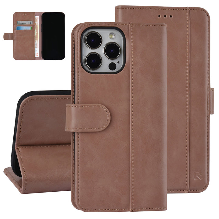 UNIQ Accessory Roze hoesje voor iPhone 13 Pro Max - Book Case - Pasjeshouder voor 3 pasjes - Magneetsluiting-Hoesjes-Ilumina Benelux