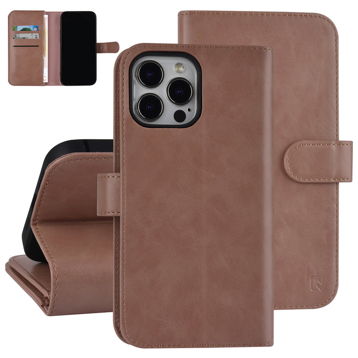 UNIQ Accessory Roze hoesje voor iPhone 13 Pro Max - Book Case - Pasjeshouder voor 9 pasjes - Magneetsluiting-Hoesjes-Ilumina Benelux