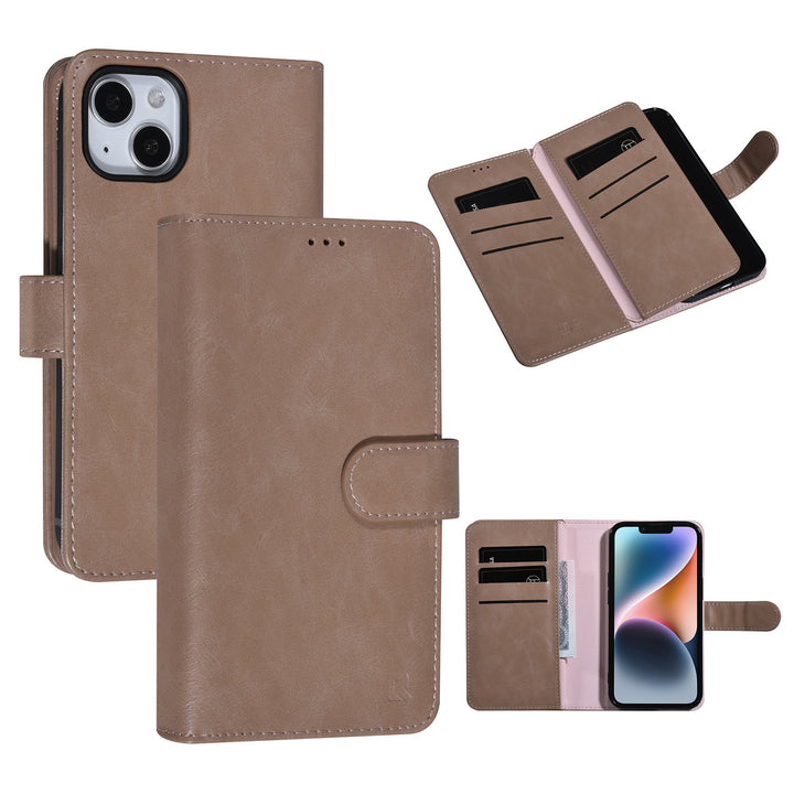 UNIQ Accessory Roze iPhone 14 & 13 Booktype Pasjeshouder voor 9 pasjes - Magneetsluiting-Hoesjes-Ilumina Benelux