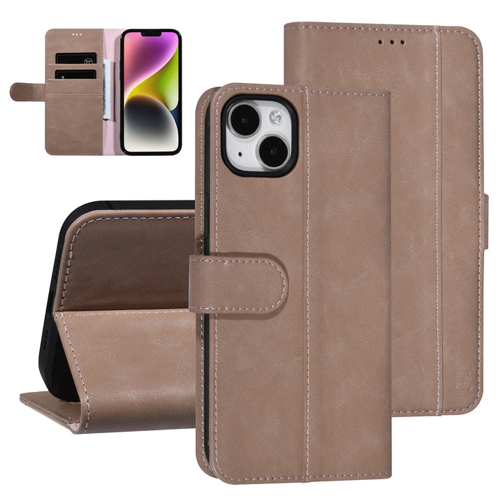 UNIQ Accessory Roze iPhone 14 & 15 Plus Booktype Pasjeshouder voor 3 pasjes - Magneetsluiting-Hoesjes-Ilumina Benelux