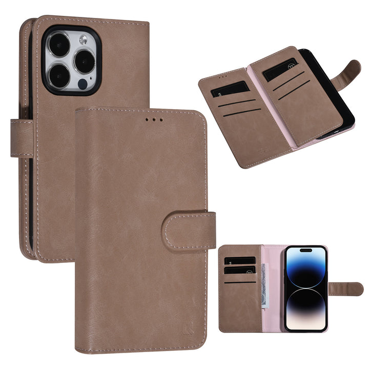 UNIQ Accessory Roze iPhone 14 Pro Booktype Pasjeshouder voor 9 pasjes - Magneetsluiting-Hoesjes-Ilumina Benelux