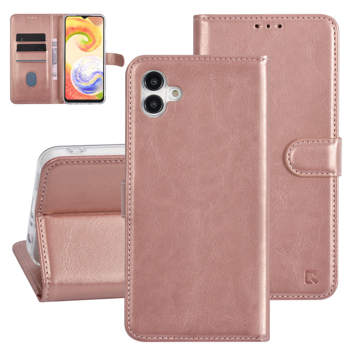 UNIQ Accessory Samsung Galaxy A04 Book Case hoesje - Pasjeshouder voor 3 pasjes - Hanger - Rose Gold-Hoesjes-Ilumina Benelux