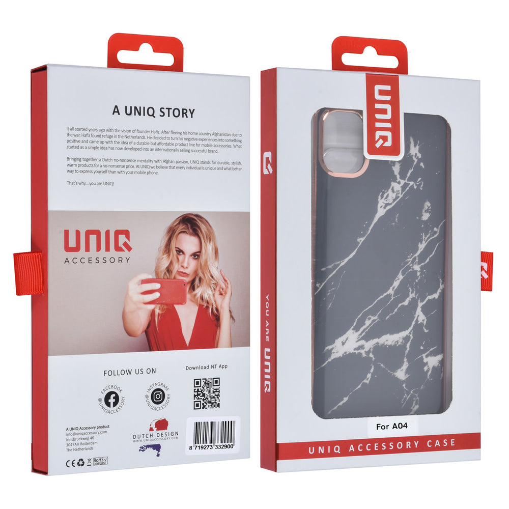UNIQ Accessory Samsung Galaxy A04 TPU Back Cover hoesje - Marble Black-Hoesjes-Ilumina Benelux