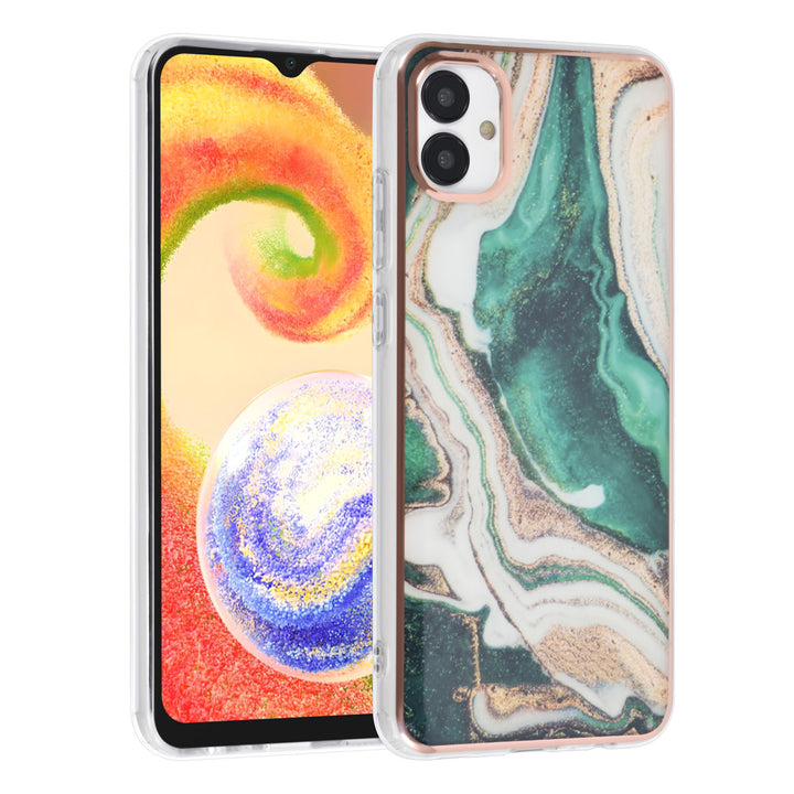 UNIQ Accessory Samsung Galaxy A04 TPU Back Cover hoesje - Marble Green-Hoesjes-Ilumina Benelux