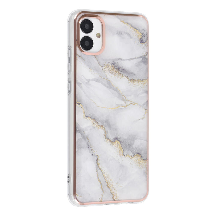 UNIQ Accessory Samsung Galaxy A04 TPU Back Cover hoesje - Marble White-Hoesjes-Ilumina Benelux