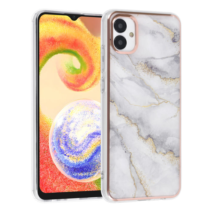 UNIQ Accessory Samsung Galaxy A04 TPU Back Cover hoesje - Marble White-Hoesjes-Ilumina Benelux