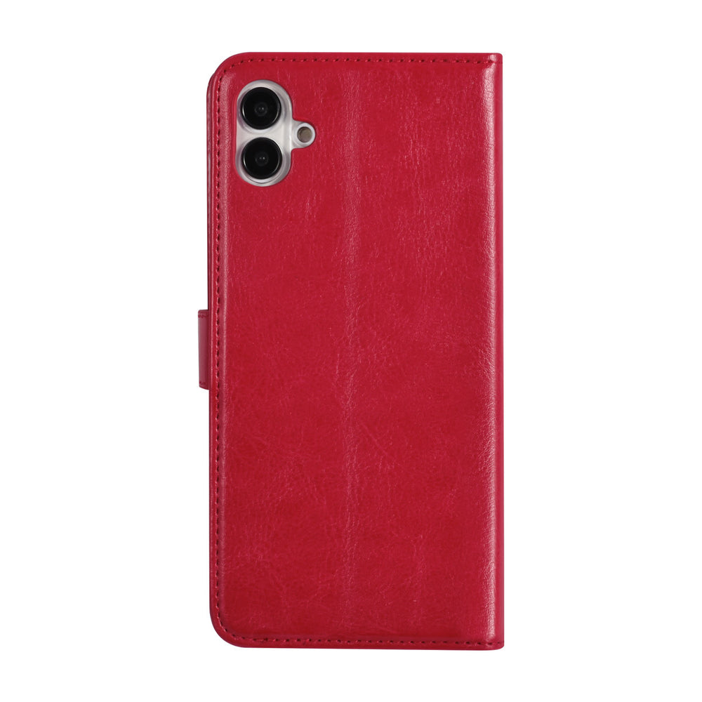 UNIQ Accessory Samsung Galaxy A04e Book Case hoesje - Pasjeshouder voor 3 pasjes - Hanger - Rood-Hoesjes-Ilumina Benelux