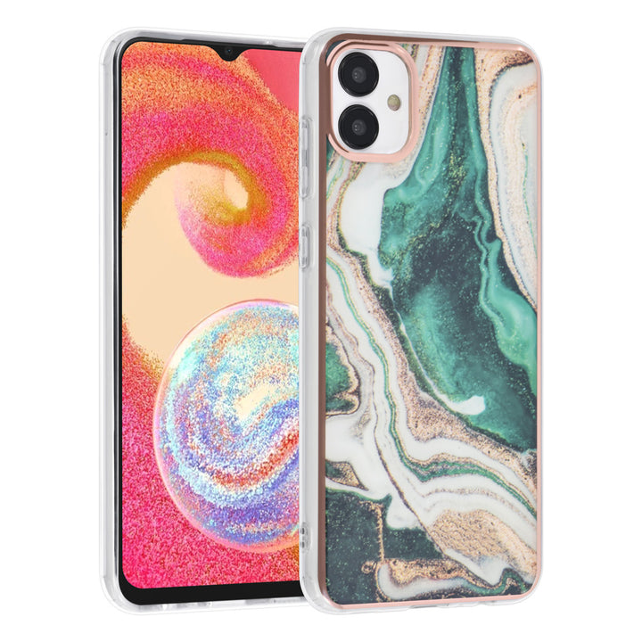 UNIQ Accessory Samsung Galaxy A04e TPU Back Cover hoesje - Marble Green-Hoesjes-Ilumina Benelux