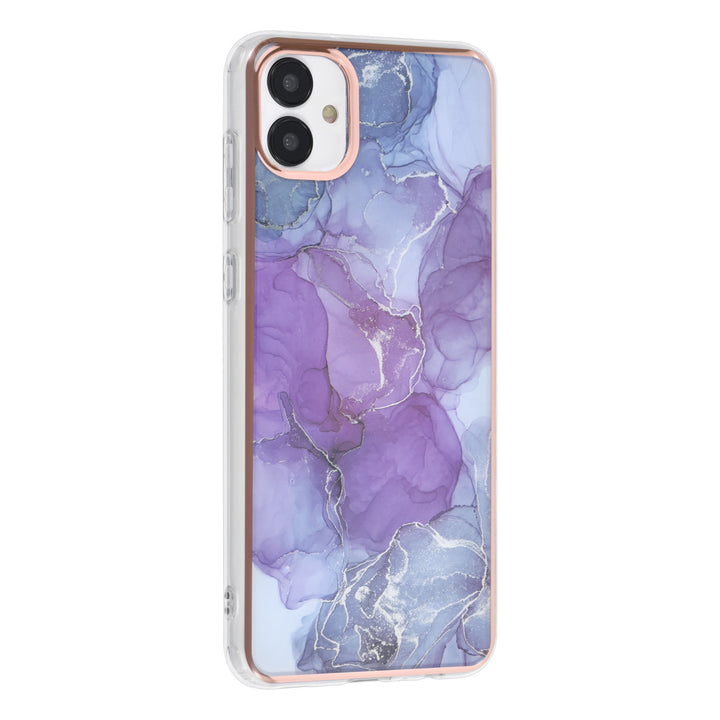 UNIQ Accessory Samsung Galaxy A04e TPU Back Cover hoesje - Marble Purple-Hoesjes-Ilumina Benelux