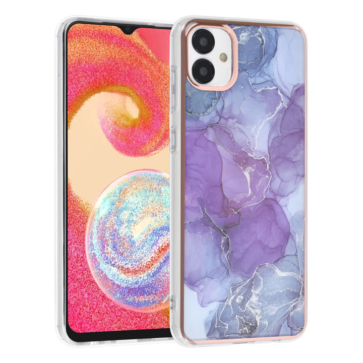 UNIQ Accessory Samsung Galaxy A04e TPU Back Cover hoesje - Marble Purple-Hoesjes-Ilumina Benelux