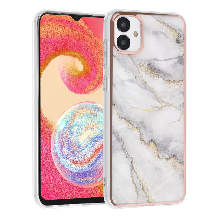 UNIQ Accessory Samsung Galaxy A04e TPU Back Cover hoesje - Marble White-Hoesjes-Ilumina Benelux