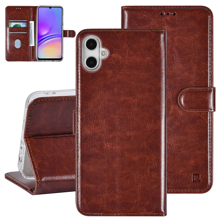 UNIQ Accessory Samsung Galaxy A05 Book Case hoesje Pasjeshouder - Bruin-Hoesjes-Ilumina Benelux