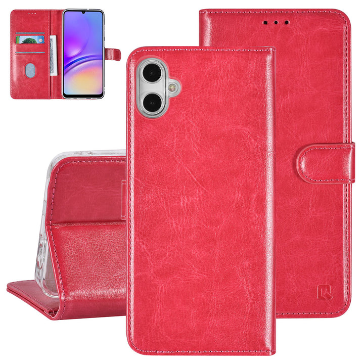 UNIQ Accessory Samsung Galaxy A05 Book Case hoesje Pasjeshouder - Felroze-Hoesjes-Ilumina Benelux