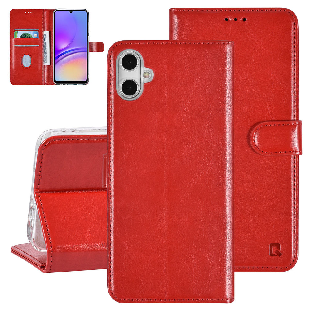 UNIQ Accessory Samsung Galaxy A05 Book Case hoesje Pasjeshouder - Rood-Hoesjes-Ilumina Benelux