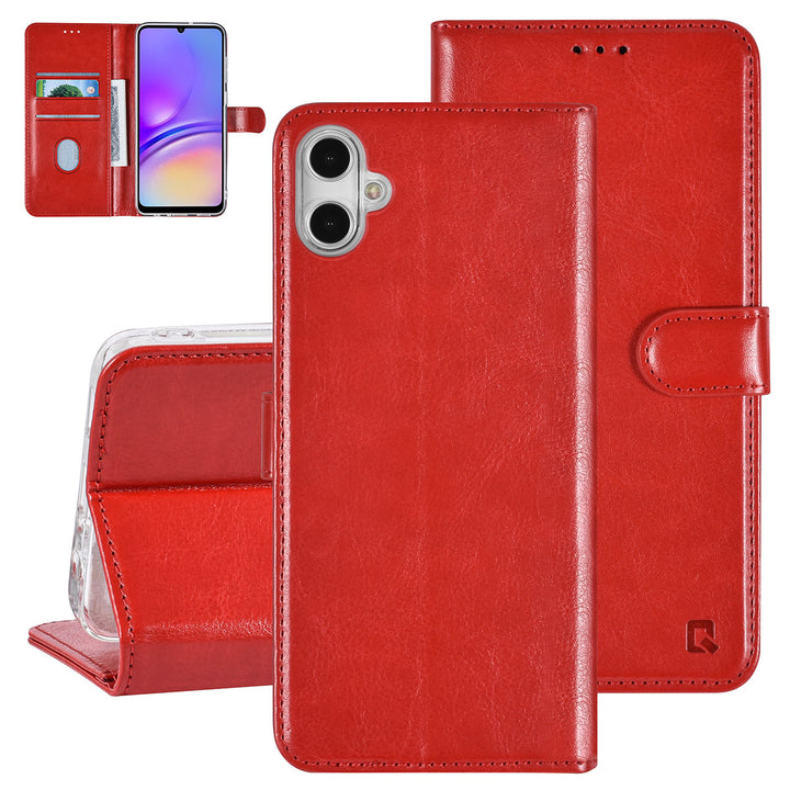 UNIQ Accessory Samsung Galaxy A05 Book Case hoesje Pasjeshouder - Rood-Hoesjes-Ilumina Benelux