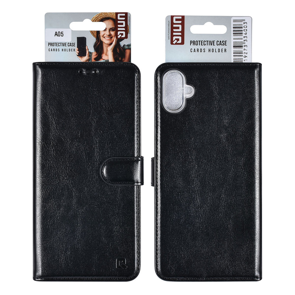 UNIQ Accessory Samsung Galaxy A05 Book Case hoesje Pasjeshouder - Zwart-Hoesjes-Ilumina Benelux