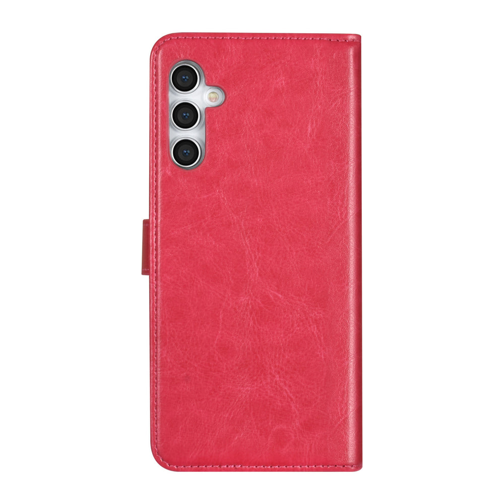 UNIQ Accessory Samsung Galaxy A14 5G Book Case hoesje - Pasjeshouder voor 3 pasjes - Hanger - Felroze-Hoesjes-Ilumina Benelux