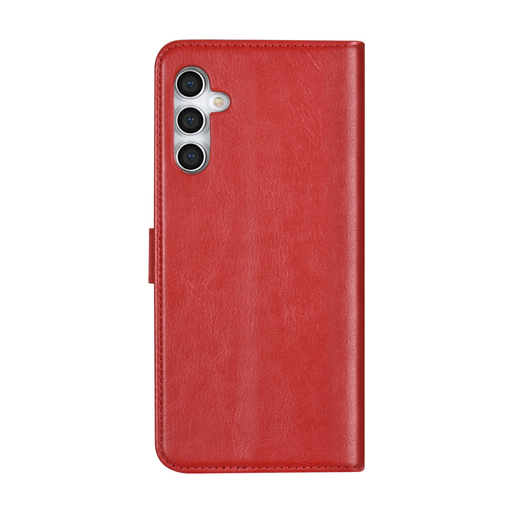 UNIQ Accessory Samsung Galaxy A14 5G Book Case hoesje - Pasjeshouder voor 3 pasjes - Hanger - Rood-Hoesjes-Ilumina Benelux