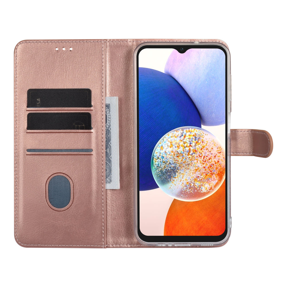 UNIQ Accessory Samsung Galaxy A14 5G Book Case hoesje - Pasjeshouder voor 3 pasjes - Hanger - Rose Gold-Hoesjes-Ilumina Benelux