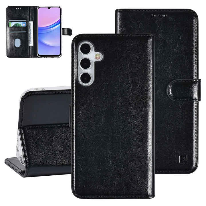 UNIQ Accessory Samsung Galaxy A15 5G Book Case hoesje Pasjeshouder - Zwart-Hoesjes-Ilumina Benelux
