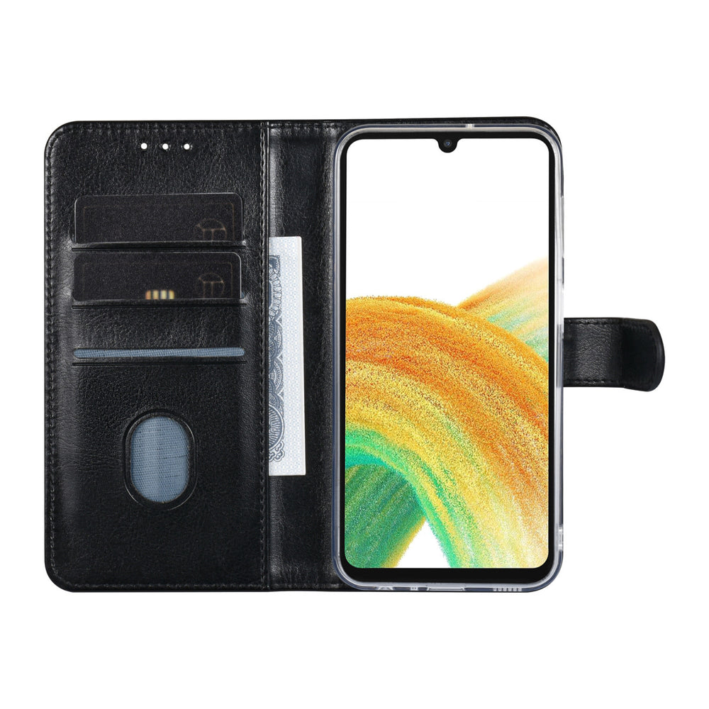 UNIQ Accessory Samsung Galaxy A24 Book Case hoesje - Pasjeshouder voor 3 pasjes - Hanger - Zwart-Hoesjes-Ilumina Benelux