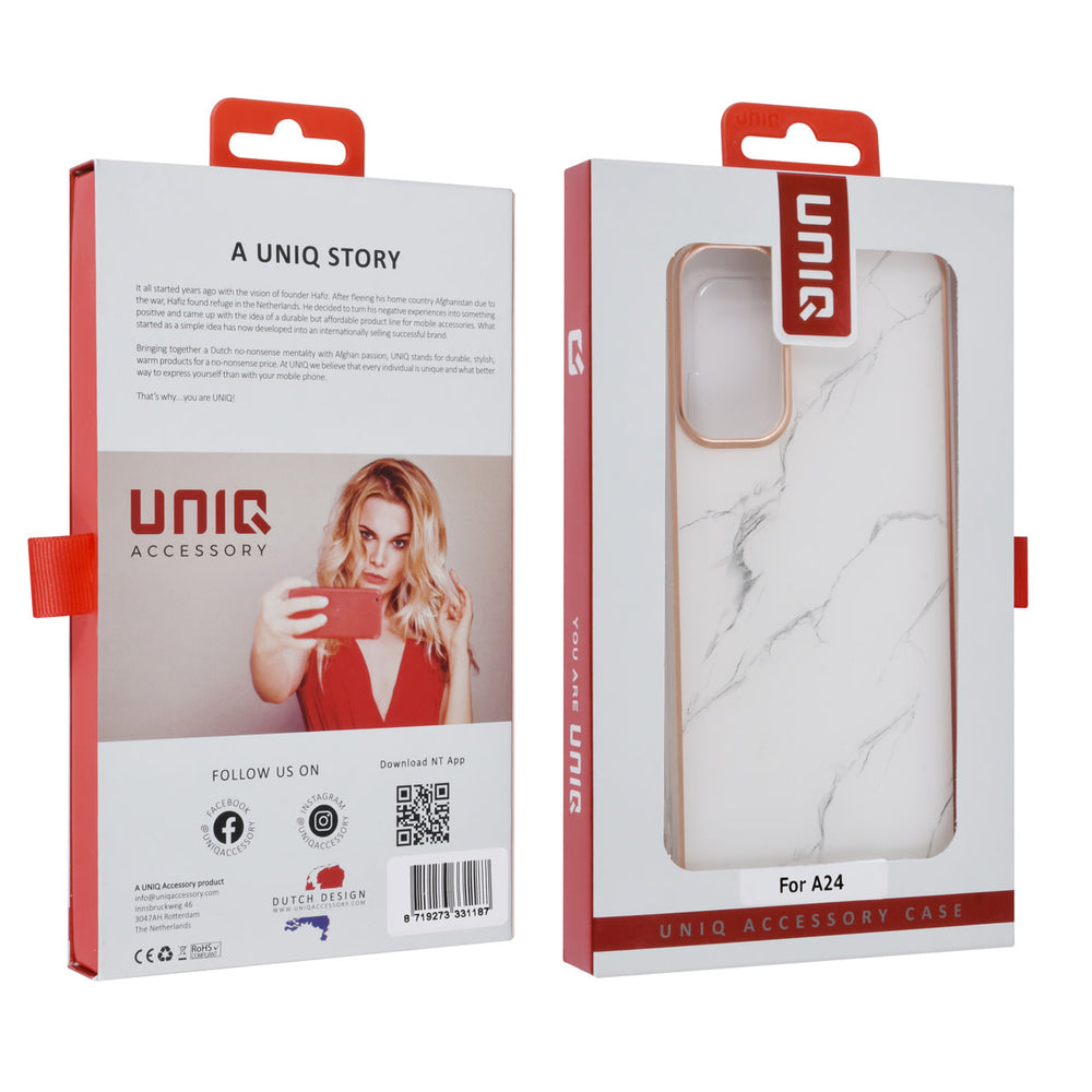 UNIQ Accessory Samsung Galaxy A24 TPU Backcover - Marble-Hoesjes-Ilumina Benelux