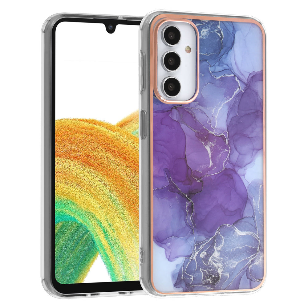 UNIQ Accessory Samsung Galaxy A24 TPU Backcover - Marble Purple-Hoesjes-Ilumina Benelux