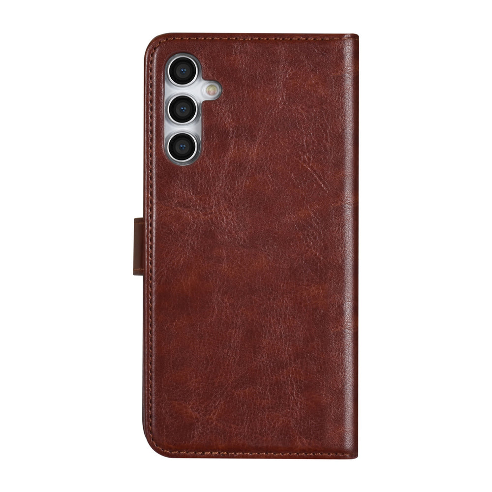 UNIQ Accessory Samsung Galaxy A34 5G Book Case hoesje - Pasjeshouder voor 3 pasjes - Hanger - Bruin-Hoesjes-Ilumina Benelux