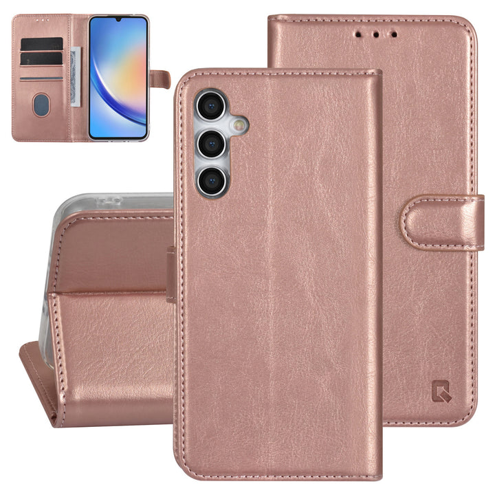UNIQ Accessory Samsung Galaxy A34 5G Book Case hoesje - Pasjeshouder voor 3 pasjes - Hanger - Rose Gold-Hoesjes-Ilumina Benelux