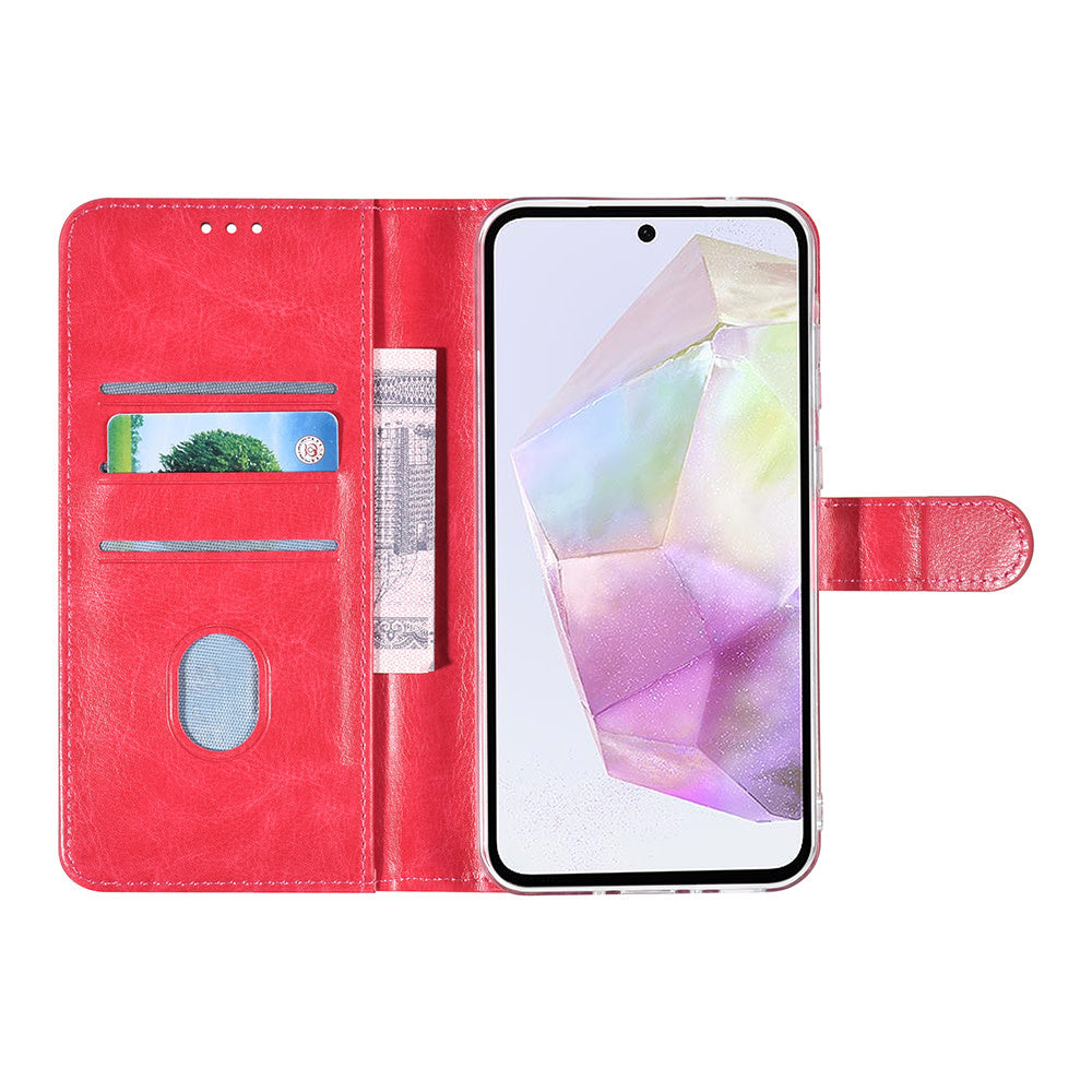 UNIQ Accessory Samsung Galaxy A35 Book Case hoesje Pasjeshouder - Felroze-Hoesjes-Ilumina Benelux