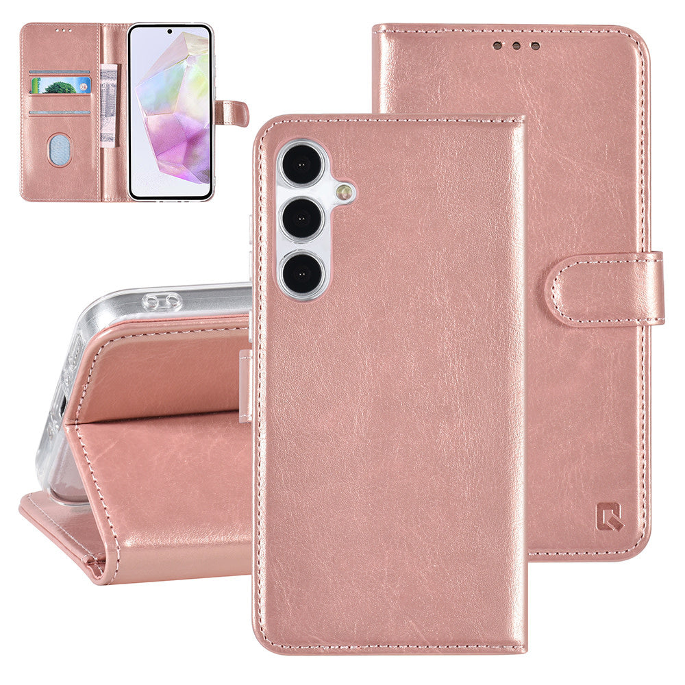 UNIQ Accessory Samsung Galaxy A35 Book Case hoesje Pasjeshouder - Rose Gold-Hoesjes-Ilumina Benelux