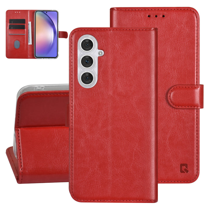 UNIQ Accessory Samsung Galaxy A54 5G Book Case hoesje - Pasjeshouder voor 3 pasjes - Hanger - Rood-Hoesjes-Ilumina Benelux