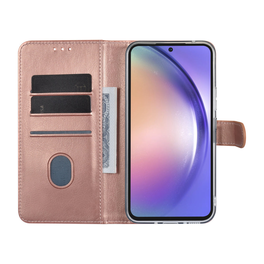 UNIQ Accessory Samsung Galaxy A54 5G Book Case hoesje - Pasjeshouder voor 3 pasjes - Hanger - Rose Gold-Hoesjes-Ilumina Benelux