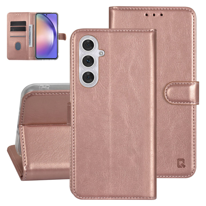 UNIQ Accessory Samsung Galaxy A54 5G Book Case hoesje - Pasjeshouder voor 3 pasjes - Hanger - Rose Gold-Hoesjes-Ilumina Benelux