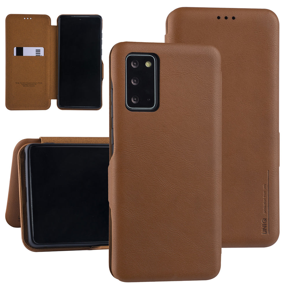 UNIQ Accessory Samsung Galaxy Note 20 Book Case hoesje - Licht Bruin-Hoesjes-Ilumina Benelux