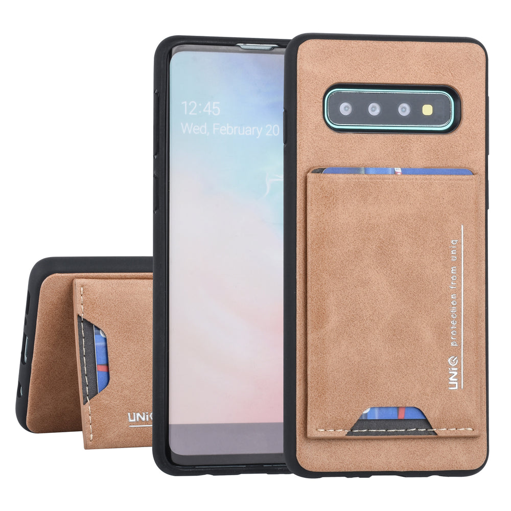 UNIQ Accessory Samsung Galaxy S10 Bruin Backcover hoesje Pasjeshouder-Hoesjes-Ilumina Benelux