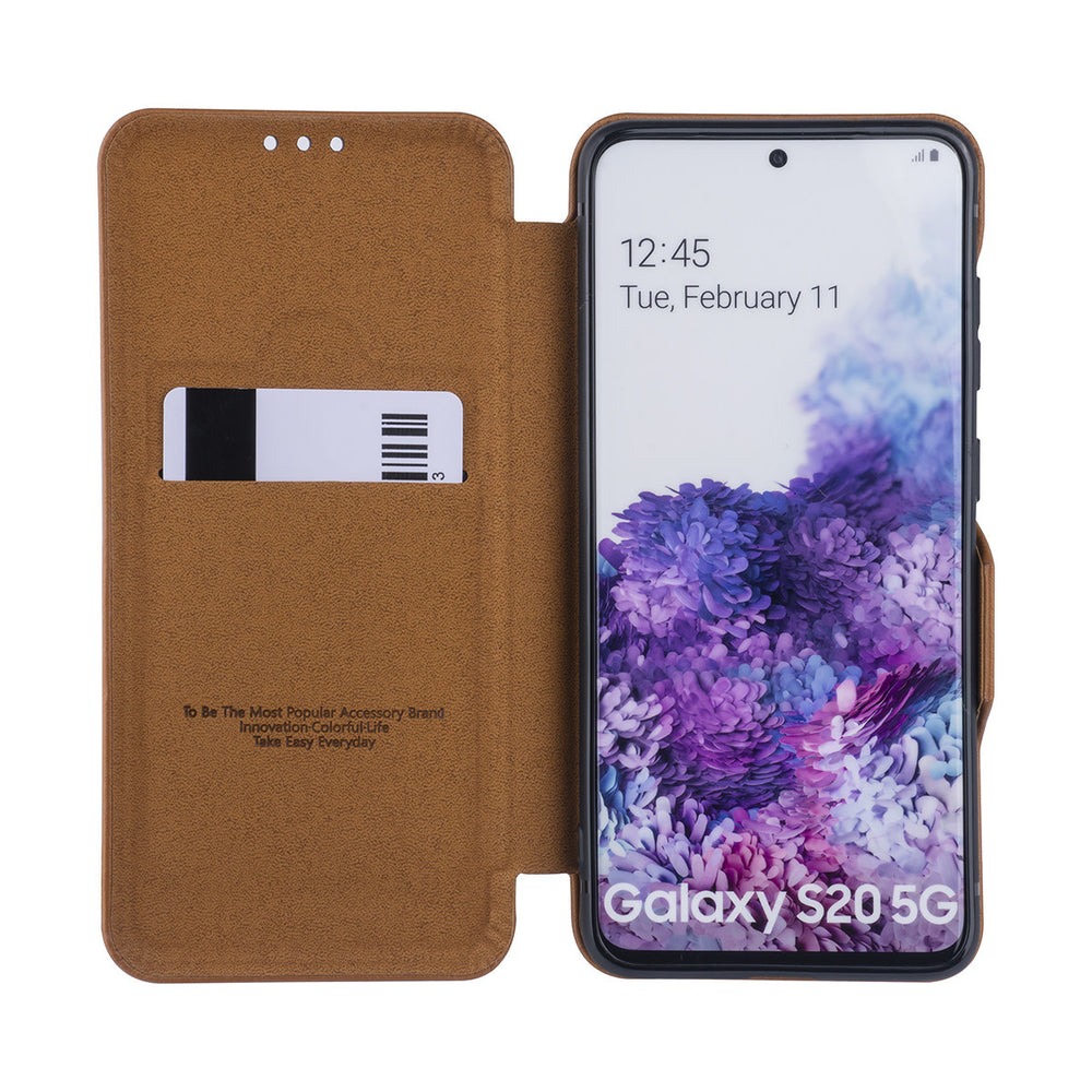 UNIQ Accessory Samsung Galaxy S20 Book Case hoesje - Licht Bruin-Hoesjes-Ilumina Benelux