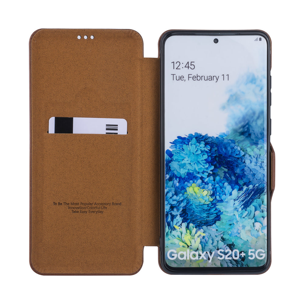 UNIQ Accessory Samsung Galaxy S20 Plus Book Case hoesje - Bruin-Hoesjes-Ilumina Benelux