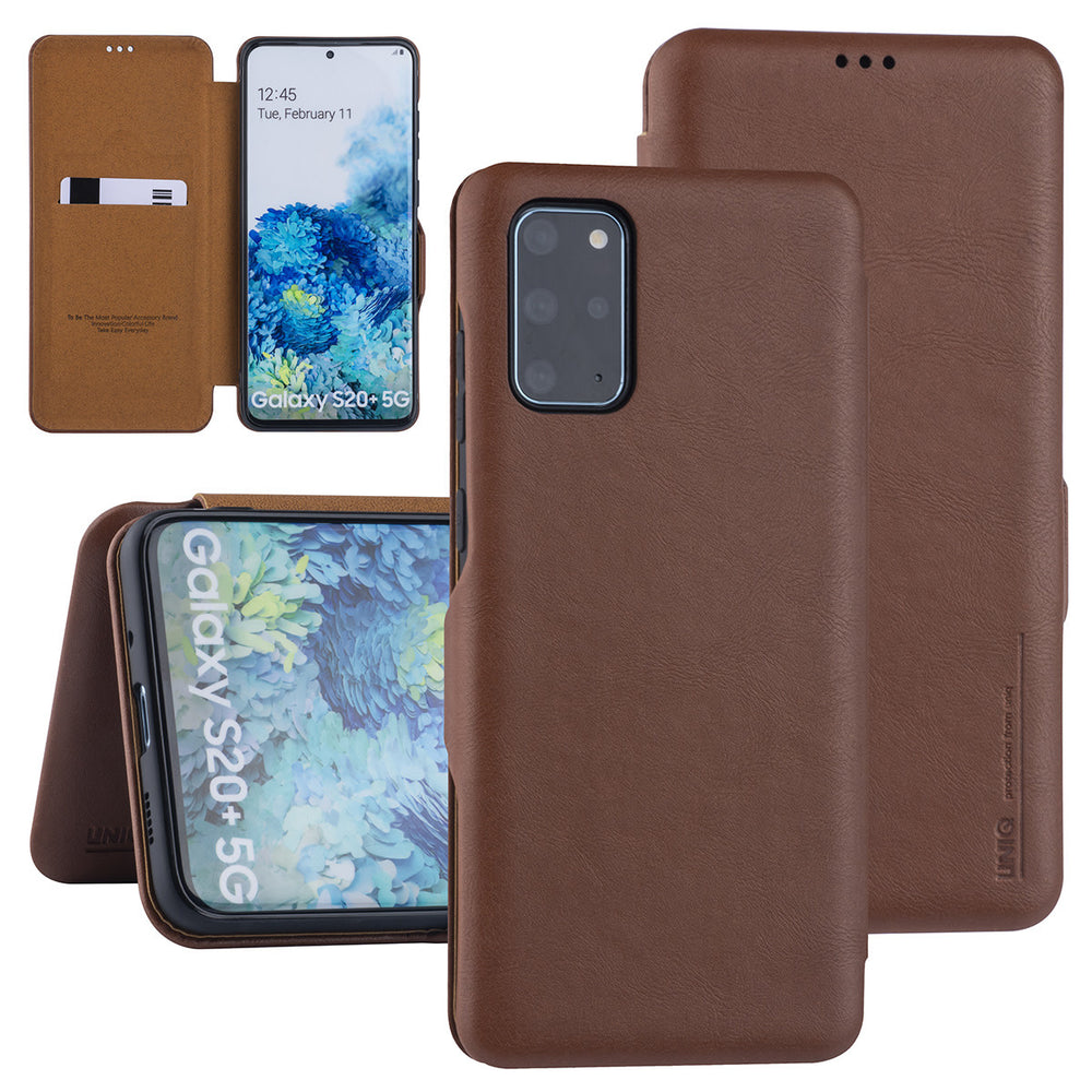 UNIQ Accessory Samsung Galaxy S20 Plus Book Case hoesje - Bruin-Hoesjes-Ilumina Benelux