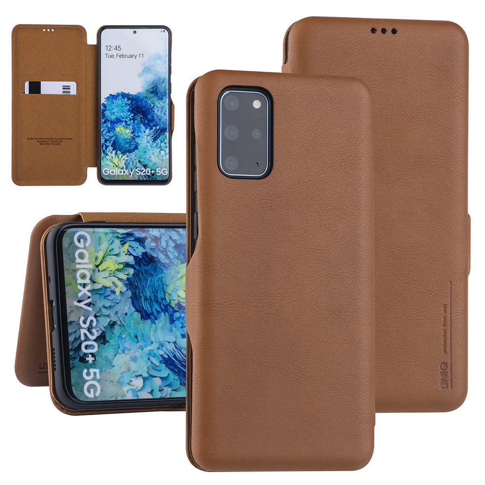 UNIQ Accessory Samsung Galaxy S20 Plus Book Case hoesje - Licht Bruin-Hoesjes-Ilumina Benelux