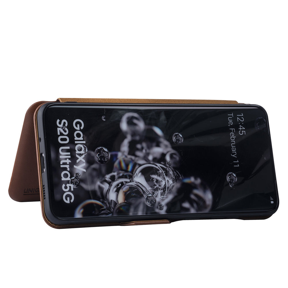 UNIQ Accessory Samsung Galaxy S20 Ultra Book Case hoesje - Bruin-Hoesjes-Ilumina Benelux
