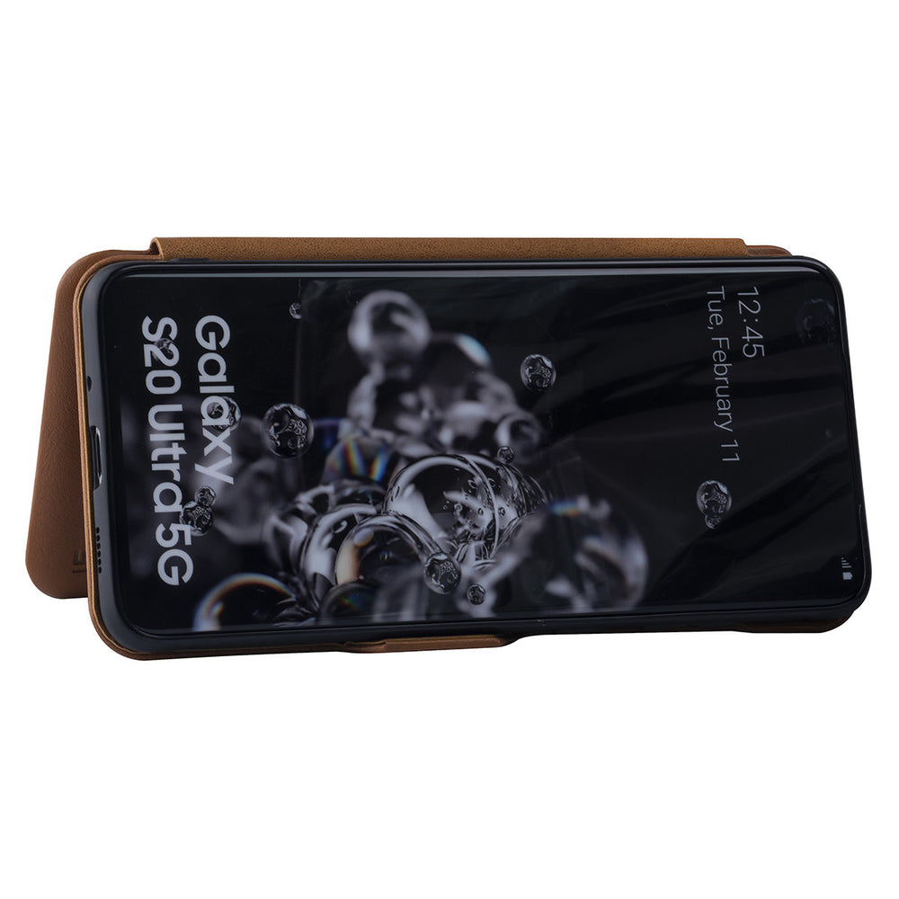 UNIQ Accessory Samsung Galaxy S20 Ultra Book Case hoesje - Licht Bruin-Hoesjes-Ilumina Benelux