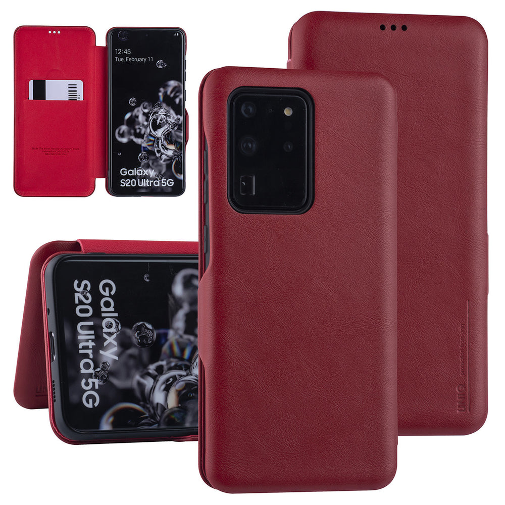 UNIQ Accessory Samsung Galaxy S20 Ultra Book Case hoesje - Rood-Hoesjes-Ilumina Benelux