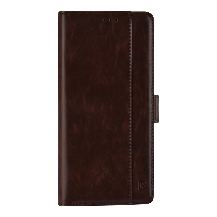 UNIQ Accessory Samsung Galaxy S21 Plus Book Case hoesje - DonkerBruin - Pasjeshouder 3 pasjes - PU Leather-Hoesjes-Ilumina Benelux